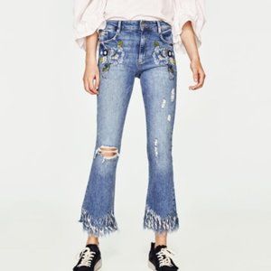 Zara Mid Rise Mini Flare Jeans US 4
